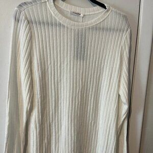NWT SIMPLE FUN CREAM Long Sleeve Crewneck soft SZ L